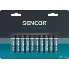 Baterie Sencor alkalické - baterie mikrotužková AAA / 10 ks