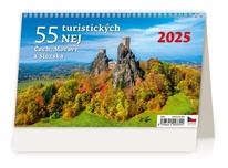 Kalendář stolní - 55 Turistických nej ... / S24