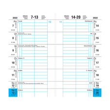 Diář kapesní PVC PASTELiNI - čtrnáctidenní / modrá